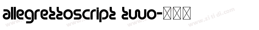 allegrettoscript two字体转换